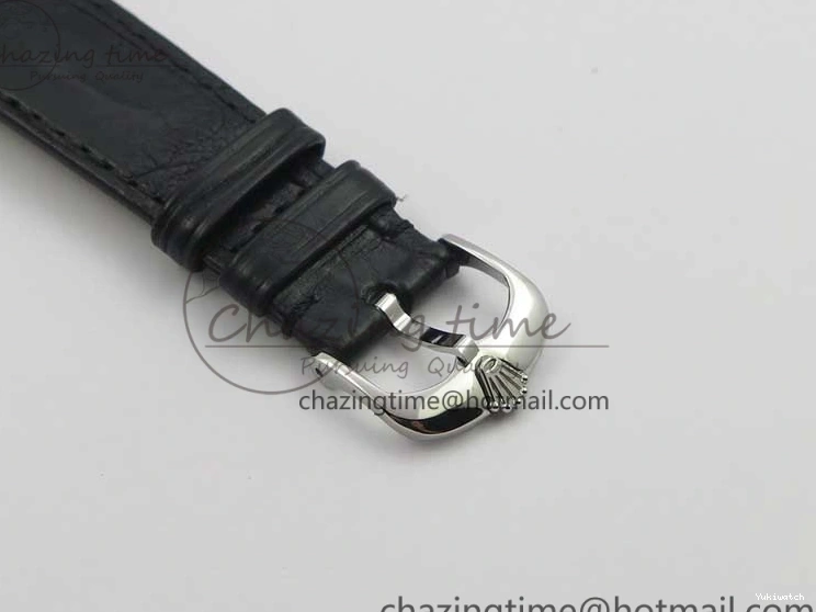 Date BP Markers Leather Real Strap Black Black on Edition Maker 50519 Sticks Dial SS Best SA3165 Cellini 0320